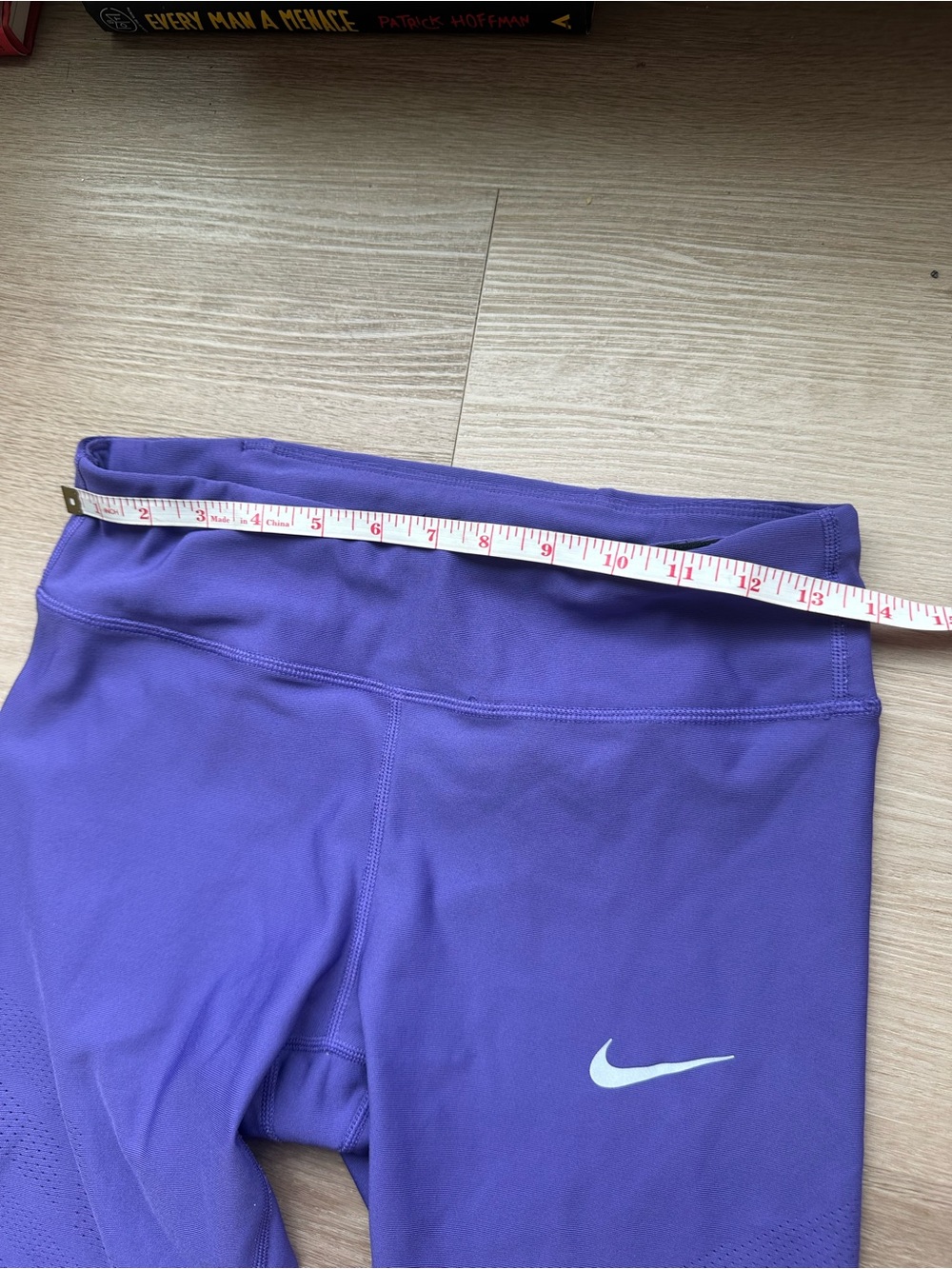 Nike Purple' Performance Leggings with Black Drawstring - Picture 8 of 9